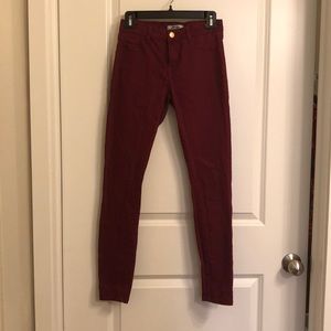 refuge red/maroon skinny jeans